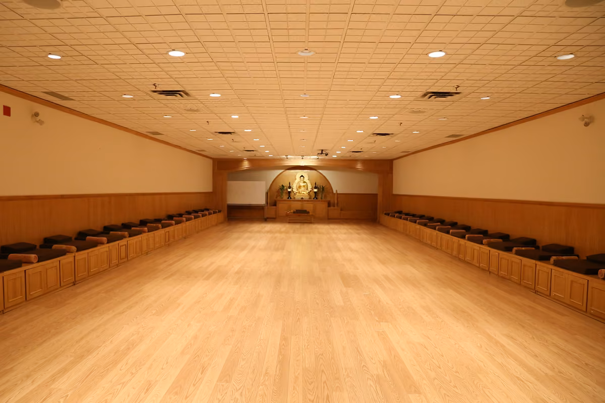 Traditional Chan meditation hall